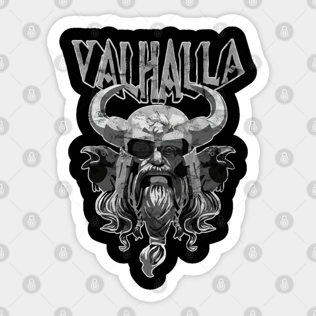 Valhalla Odin Sticker by Dojaja